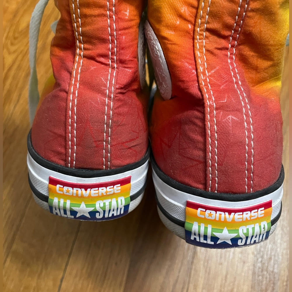 EUC Converse All Star Rainbow Chuck Taylor High-Top Sneakers Women Sz 5 - Picture 3 of 9